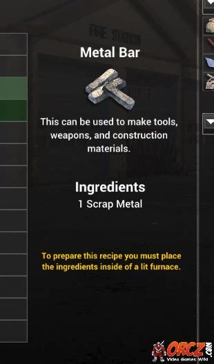 h1z1 recipes metal bracket|recipes/text .